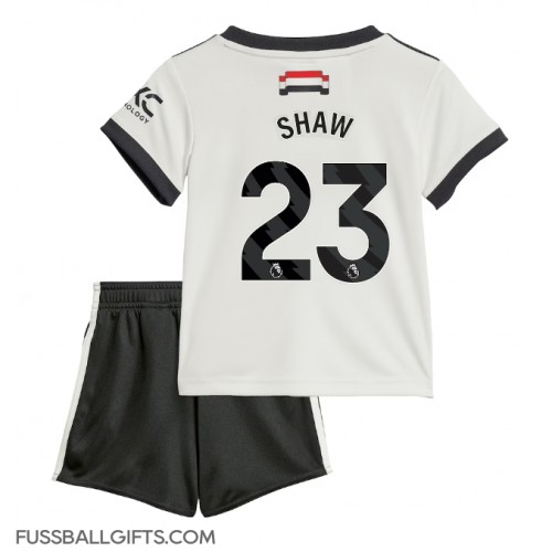 Manchester United Luke Shaw #23 Fußballbekleidung 3rd trikot Kinder 2024-25 Kurzarm (+ kurze hosen)